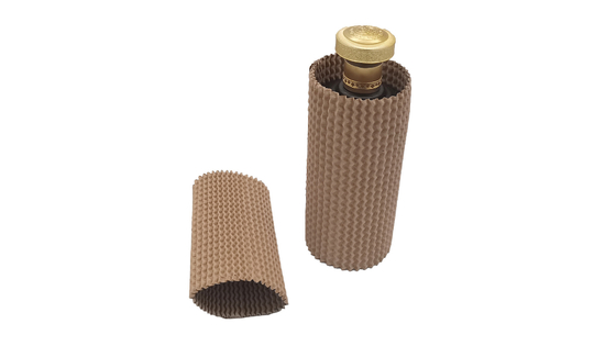 Biodegradable Corrugated Cardboard Bottle Sleeve Protector Dia 75mm